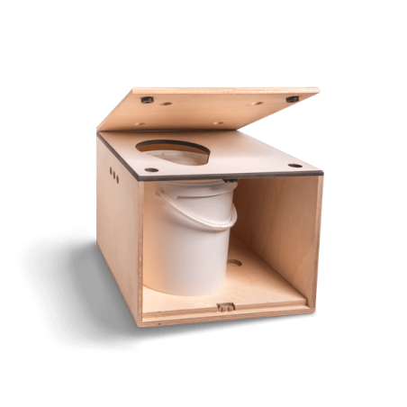 Dry toilet box (without facade) removable lid