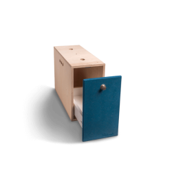 Half box with sliding drawer