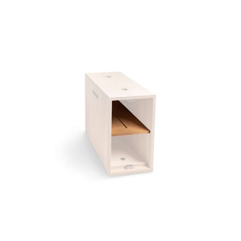 Shelf in small box opening small side