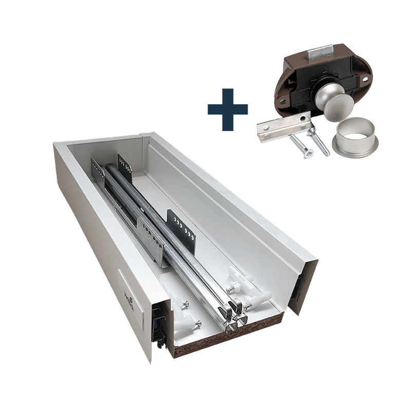 Cassetto + guide + pulsante Cassetto + guide + pulsante