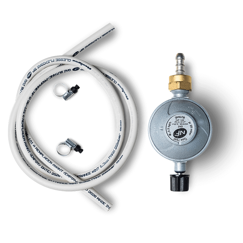 Gas regulator and hose kit for van